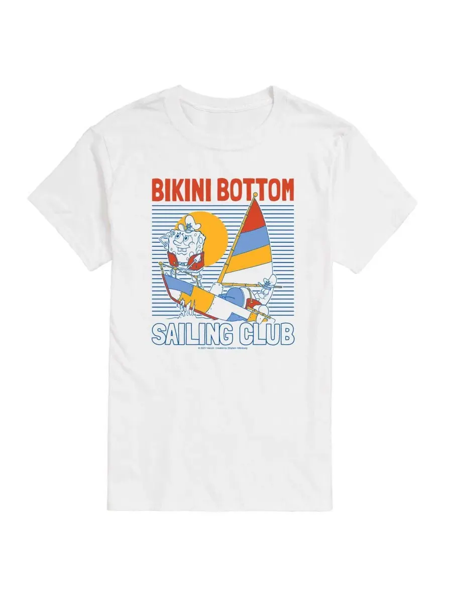 Футболка с принтом Bikini Bottom Sailing Club AIRWAVES — изображение 1 из 3, белый