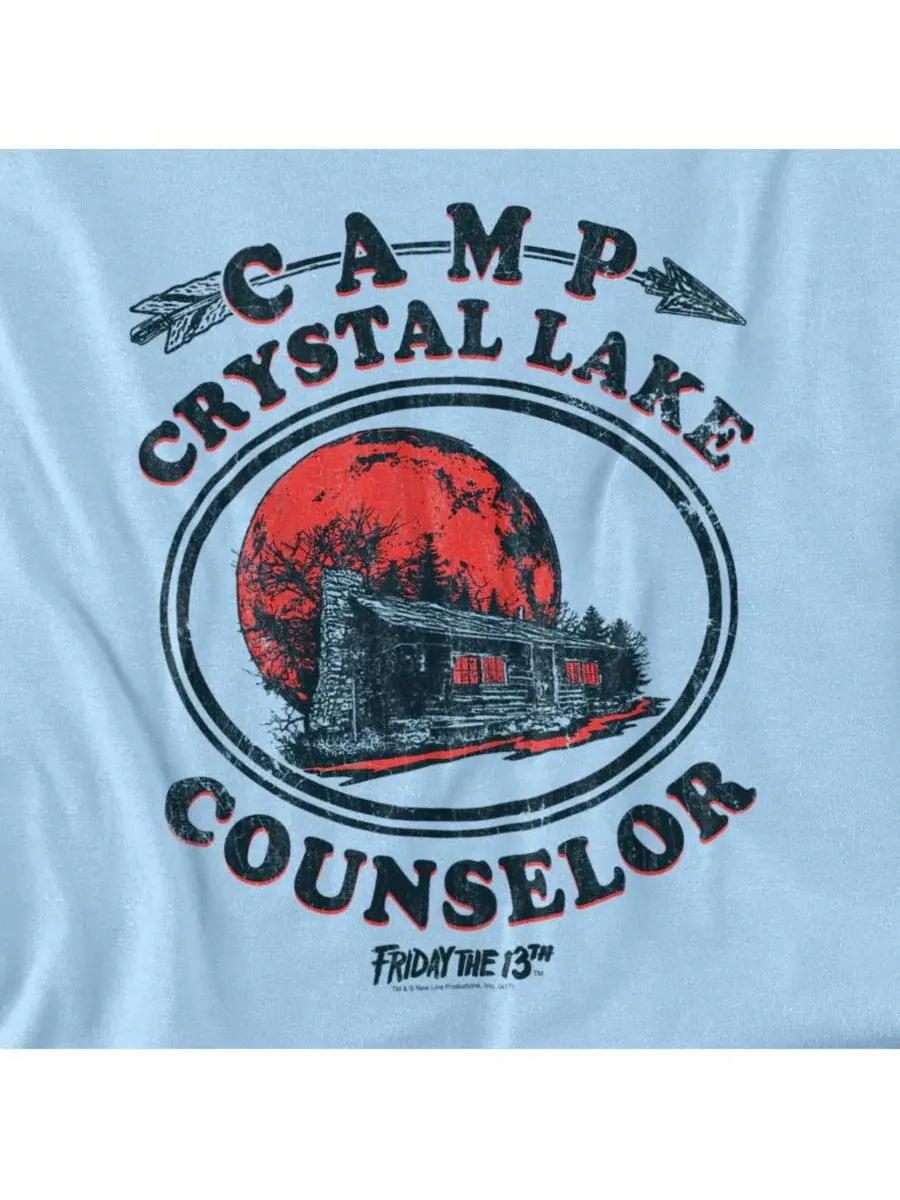 Футболка с принтом Camp Counselor Friday The 13th — изображение 2 из 3, светлый синий