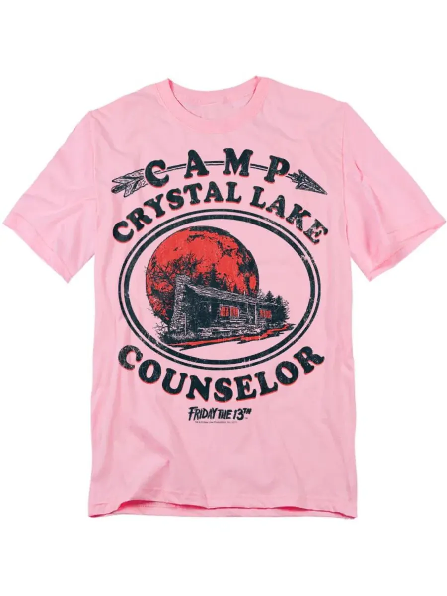 Футболка с принтом Camp Counselor Friday The 13th — розовый