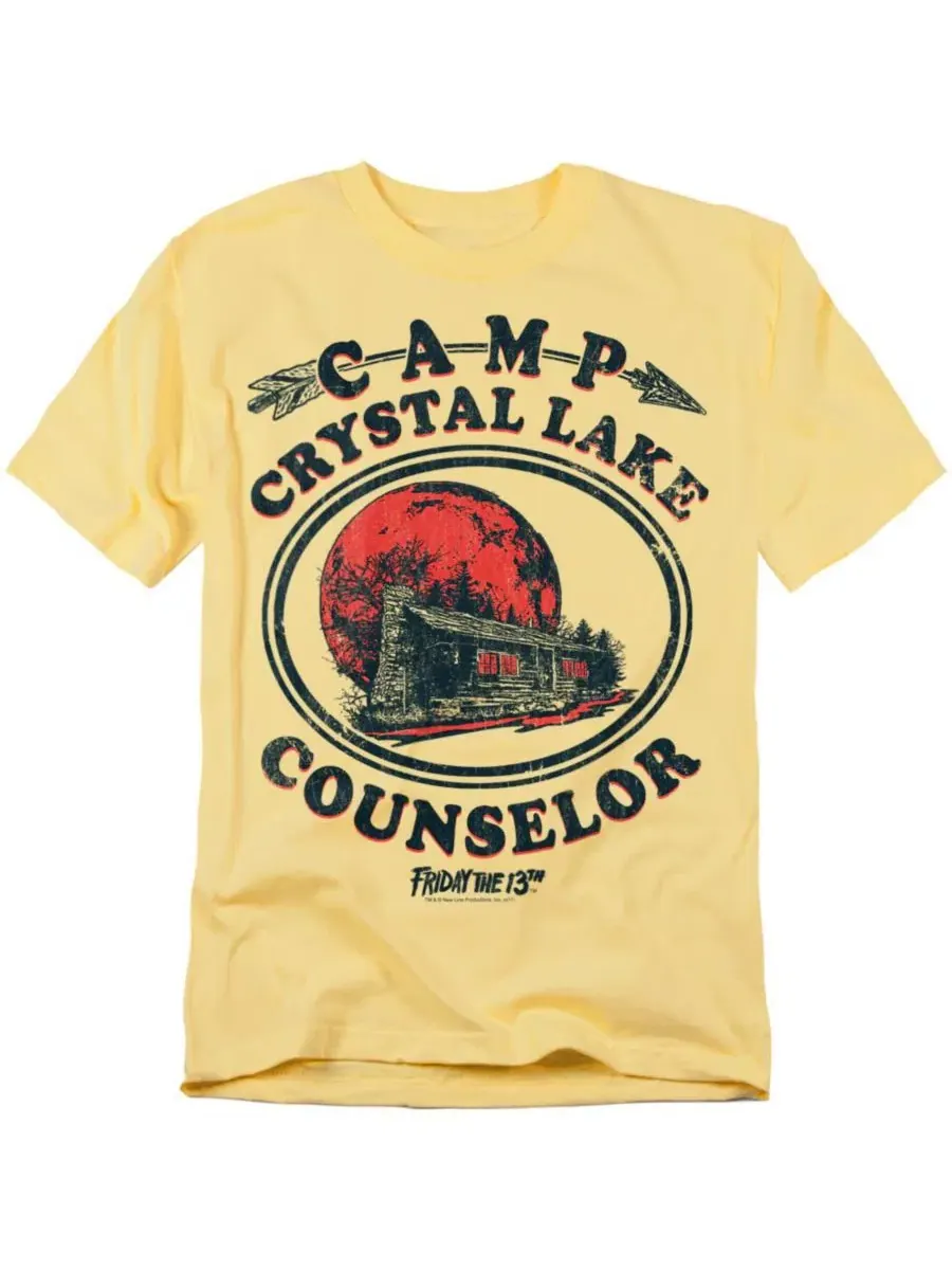Футболка с принтом Camp Counselor Friday The 13th — изображение 1 из 3, желтый