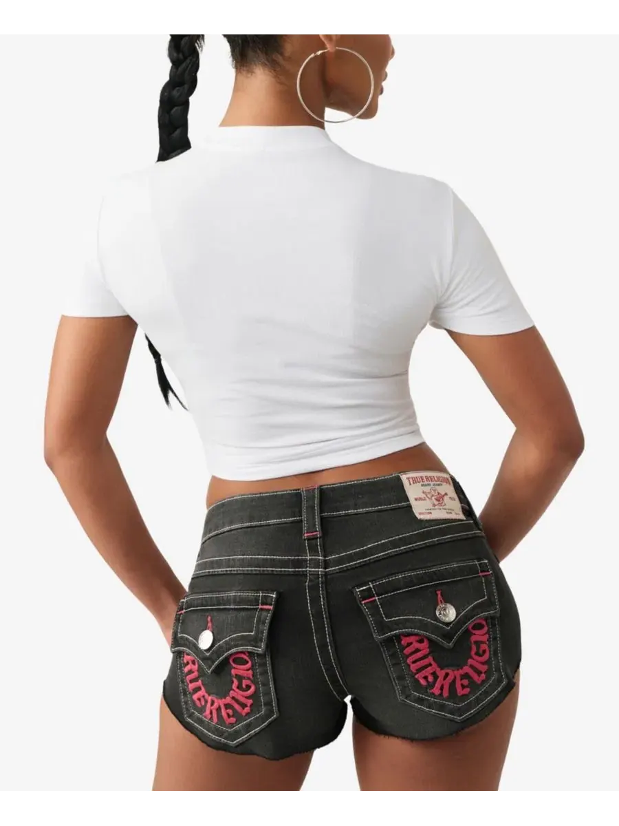 Футболка с принтом Crystal Frenchie Baby True Religion — изображение 3 из 3, белый