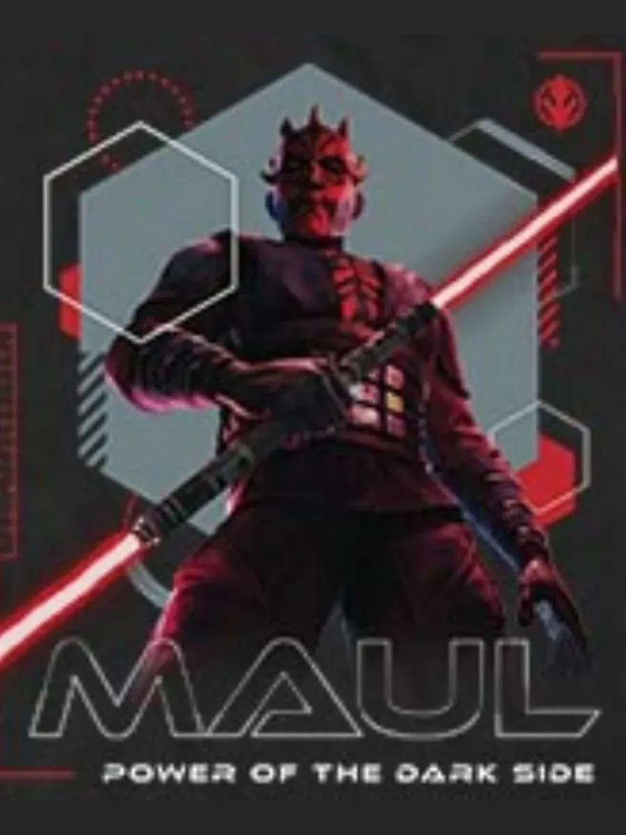 Футболка с принтом Maul Power Of The Dark Side Fifth Sun — изображение 3 из 3, черный