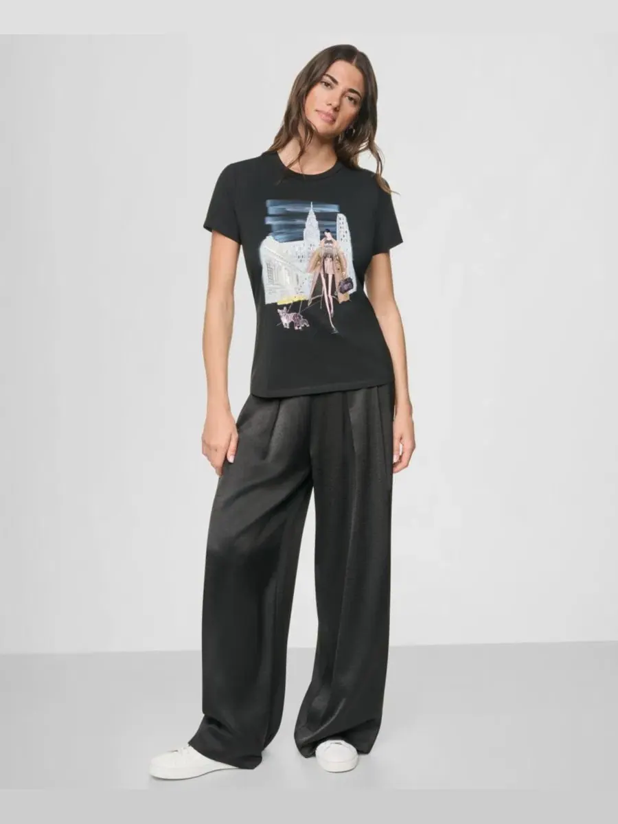 Футболка с принтом Midtown Dog Walker DKNY — изображение 2 из 5, черный