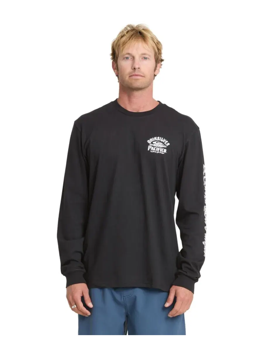 Мужская футболка с длинным рукавом Pacifico Signage Quiksilver — изображение 1 из 7, черный