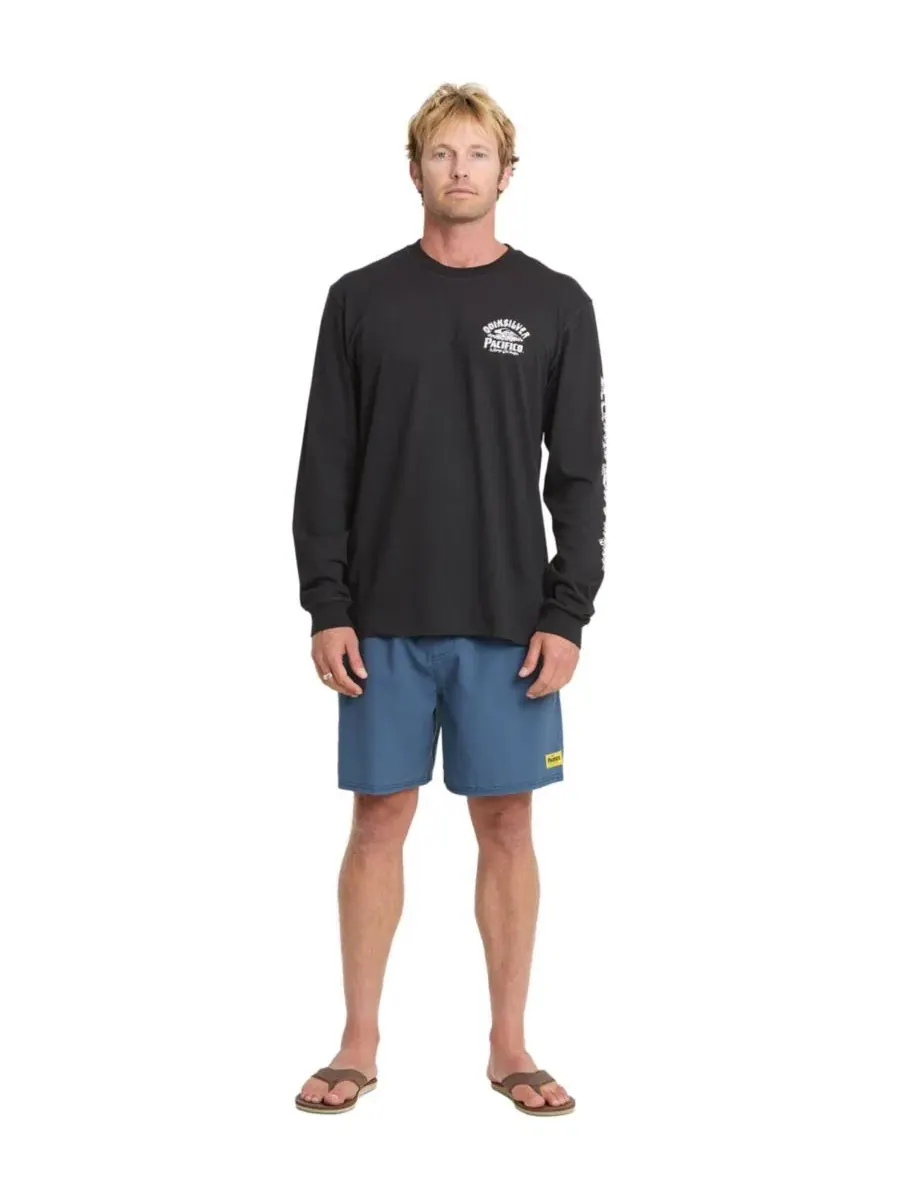 Мужская футболка с длинным рукавом Pacifico Signage Quiksilver — изображение 2 из 7, черный