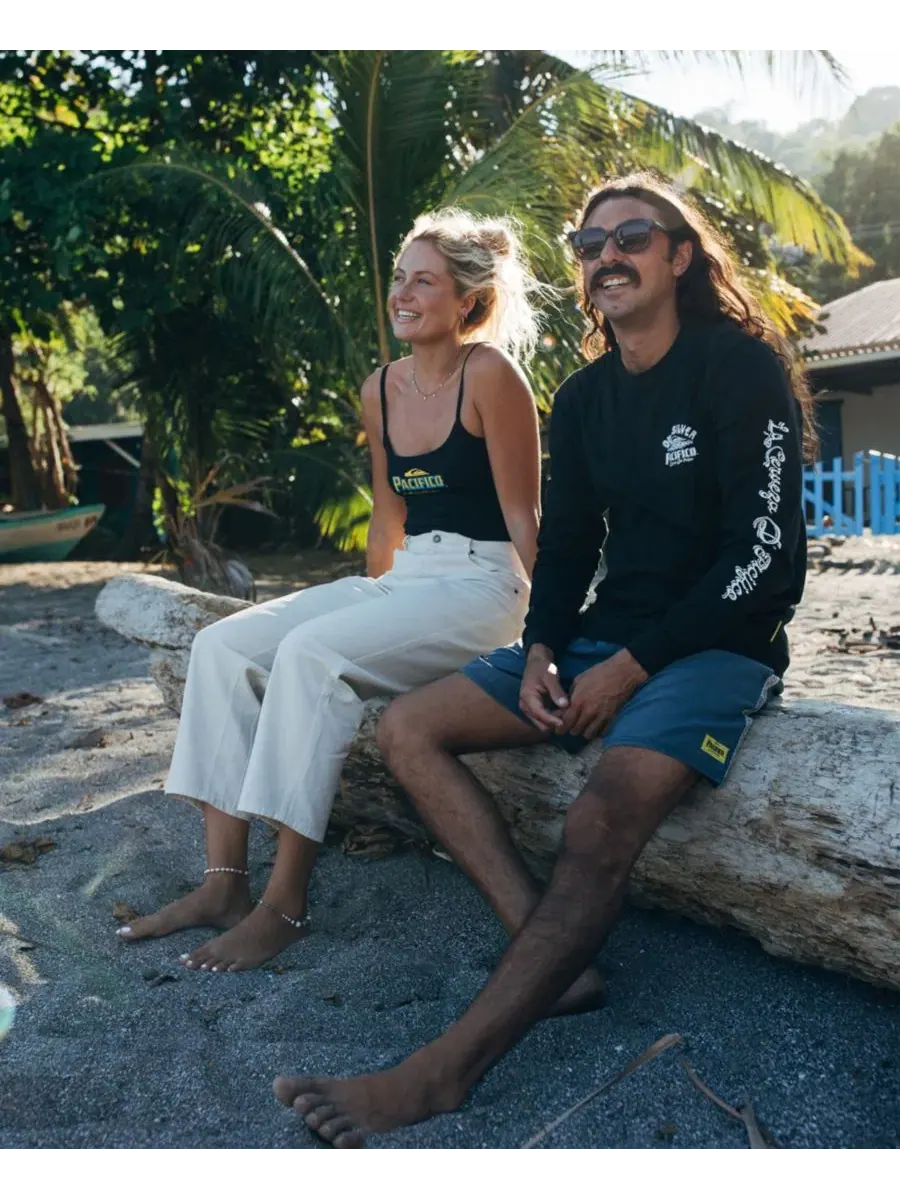 Мужская футболка с длинным рукавом Pacifico Signage Quiksilver — изображение 6 из 7, черный