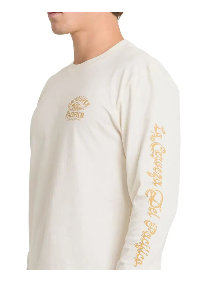 Футболка с длинным рукавом с принтом Pacifico Signage Quiksilver — изображение 4 из 6, белый