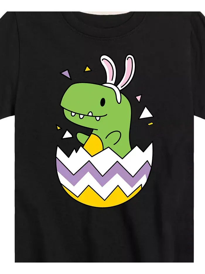 Футболка для мальчиков с принтом "Happy Easter Dino Egg" Hybrid — изображение 3 из 3, черный