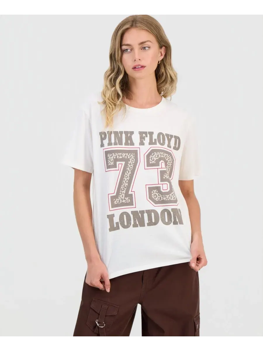 Футболка с принтом Pink Floyd Varsity Love Tribe — белый