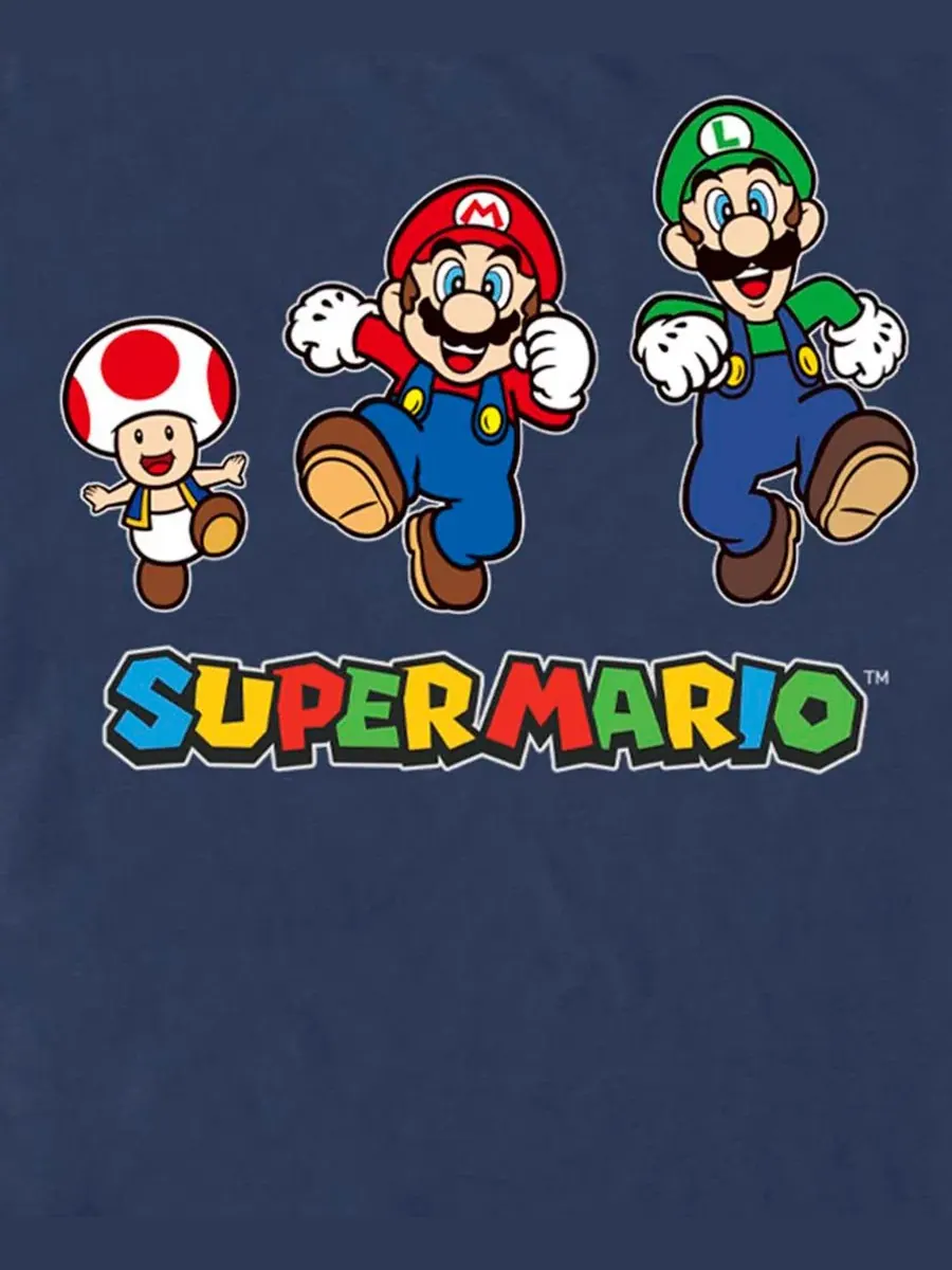 Футболка с принтом Super Mario Run Group Fifth Sun — изображение 3 из 3, темно-синий