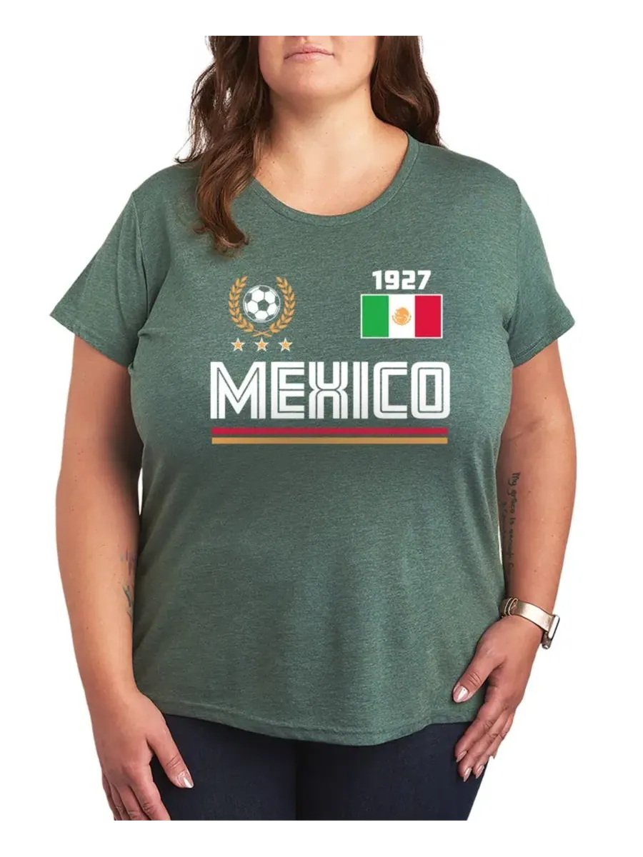 Футболка с принтом Mexico Soccer Plus Size Hybrid Apparel — изображение 1 из 3, зеленый