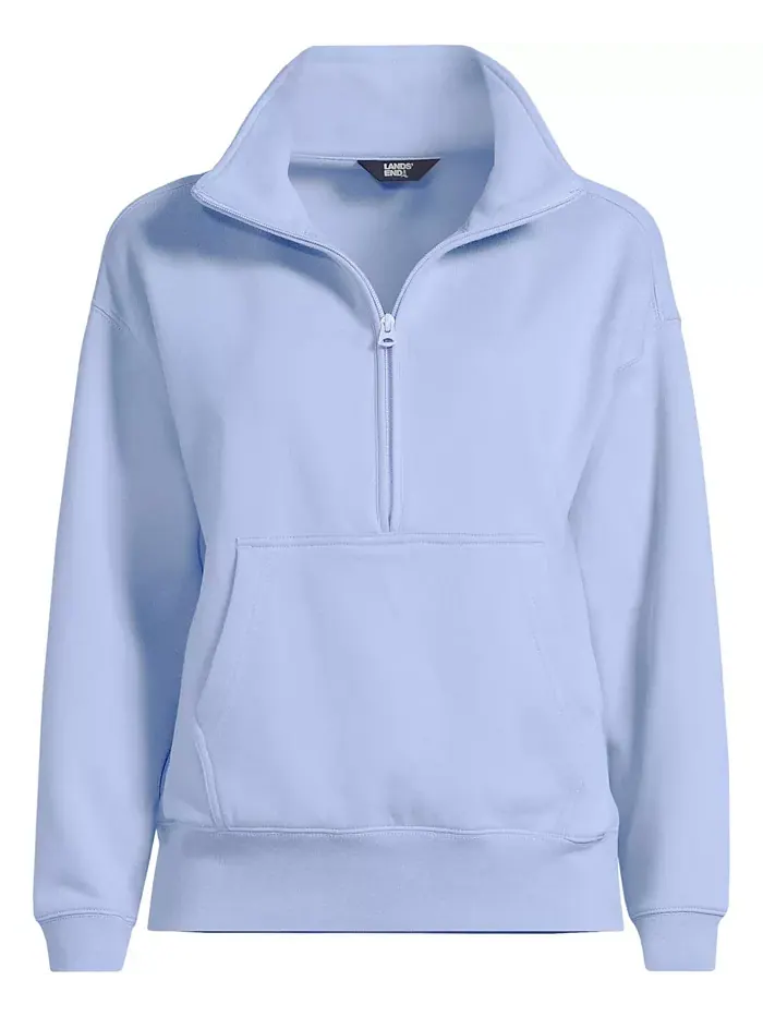 Толстовка больших размеров Serious Sweats с длинным рукавом и молнией до середины груди, свободная — изображение 3 из 3