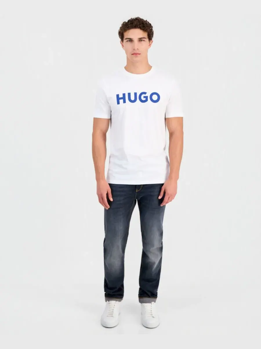 Футболка с коротким рукавом Dulivio Logo Hugo Boss — изображение 2 из 4, белый
