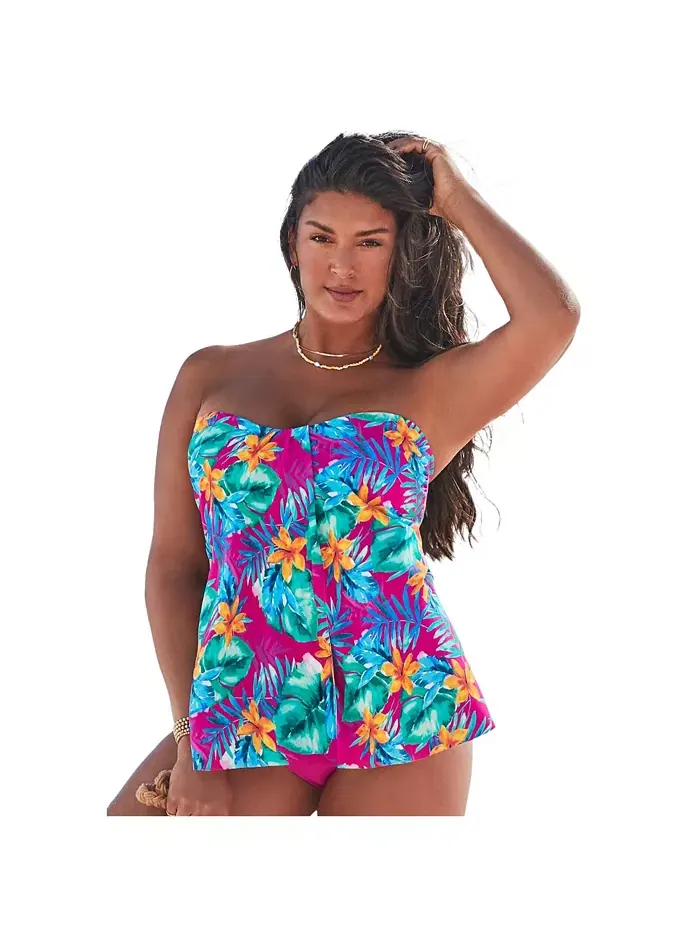 Женский топ-танкини Flyaway Bandeau Swimsuits for All