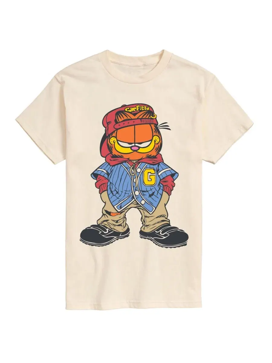 Футболка с графическим принтом Garfield Streetwear AIRWAVES — изображение 1 из 3, бежевый