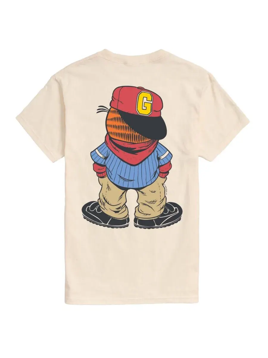 Футболка с графическим принтом Garfield Streetwear AIRWAVES — изображение 2 из 3, бежевый