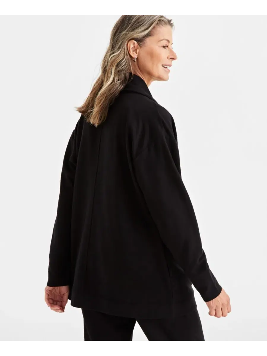 Кардиган Luxsoft Fleece Style & Co — изображение 2 из 2, глубокий черный