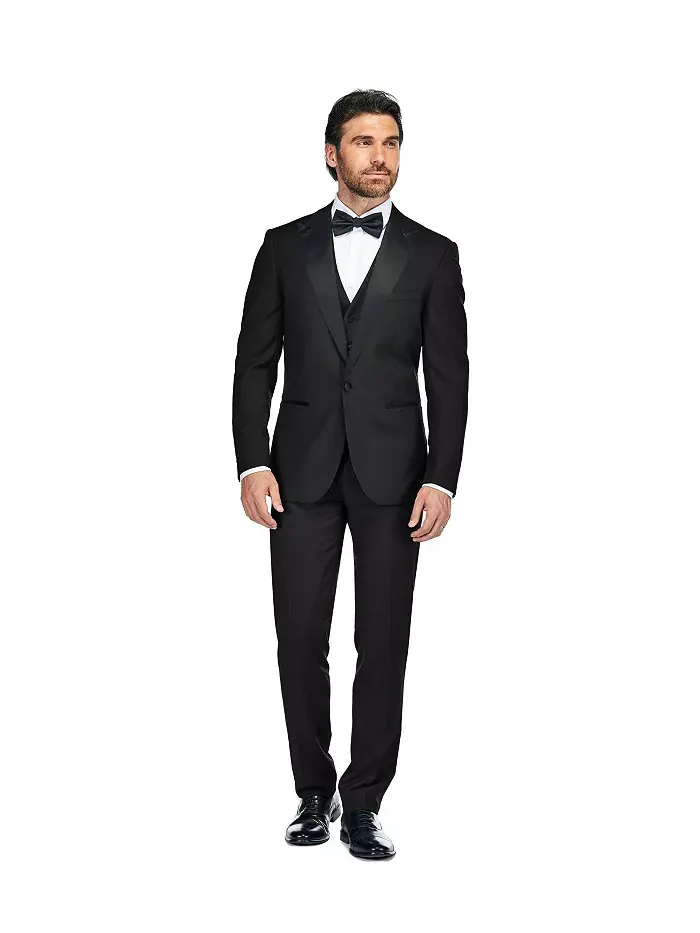 Мужской трехкомпонентный смокинг Slim Fit с острыми лацканами Gino Vitale