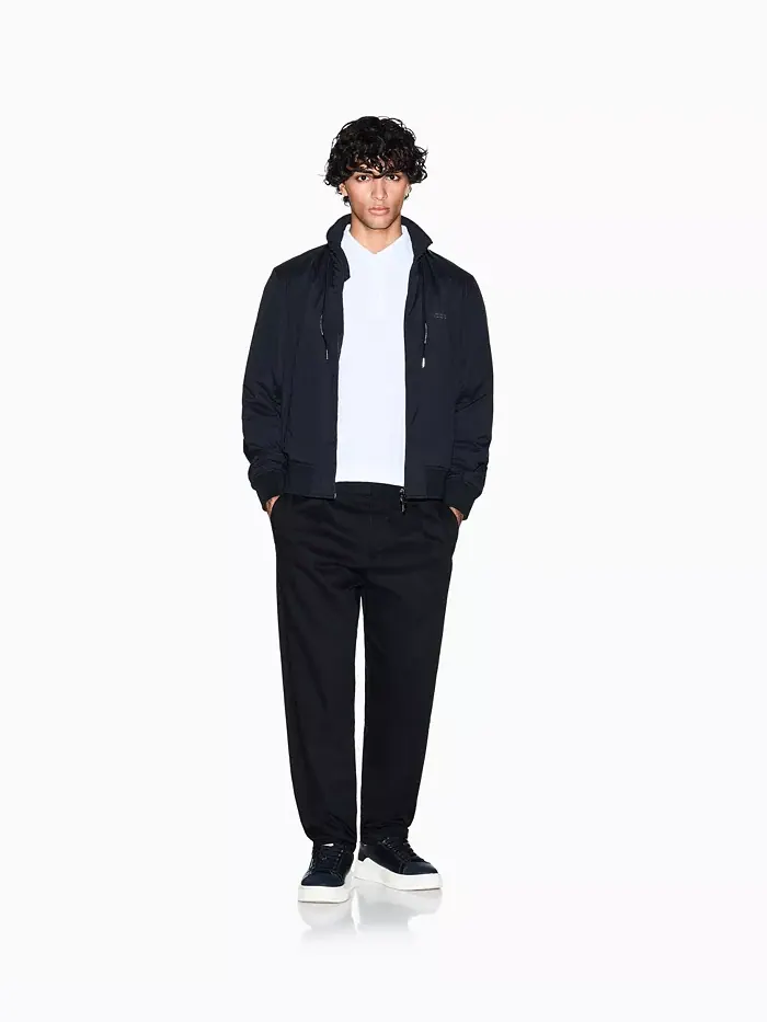 Мужская поло с коротким рукавом из мерсеризованного хлопка жаккард A|X Armani Exchange — изображение 3 из 5, белый