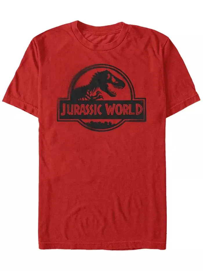 Футболка мужская черная с коротким рукавом с логотипом-спрей-краской Jurassic World Fallen Kingdom — изображение 1 из 1