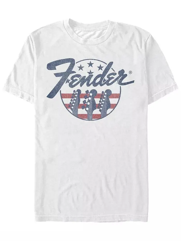 Мужская футболка Fender Flag с коротким рукавом и круглым вырезом Fifth Sun — изображение 1 из 1, белый