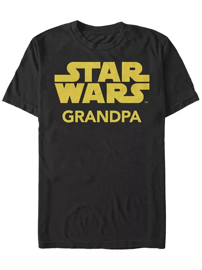 Мужская футболка с коротким рукавом Star Wars Grandpa Crew Fifth Sun — изображение 1 из 1, черный