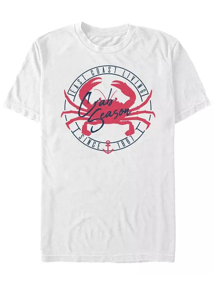Мужская футболка Crab Lifestyle с коротким рукавом и круглым вырезом Fifth Sun — изображение 1 из 1, белый