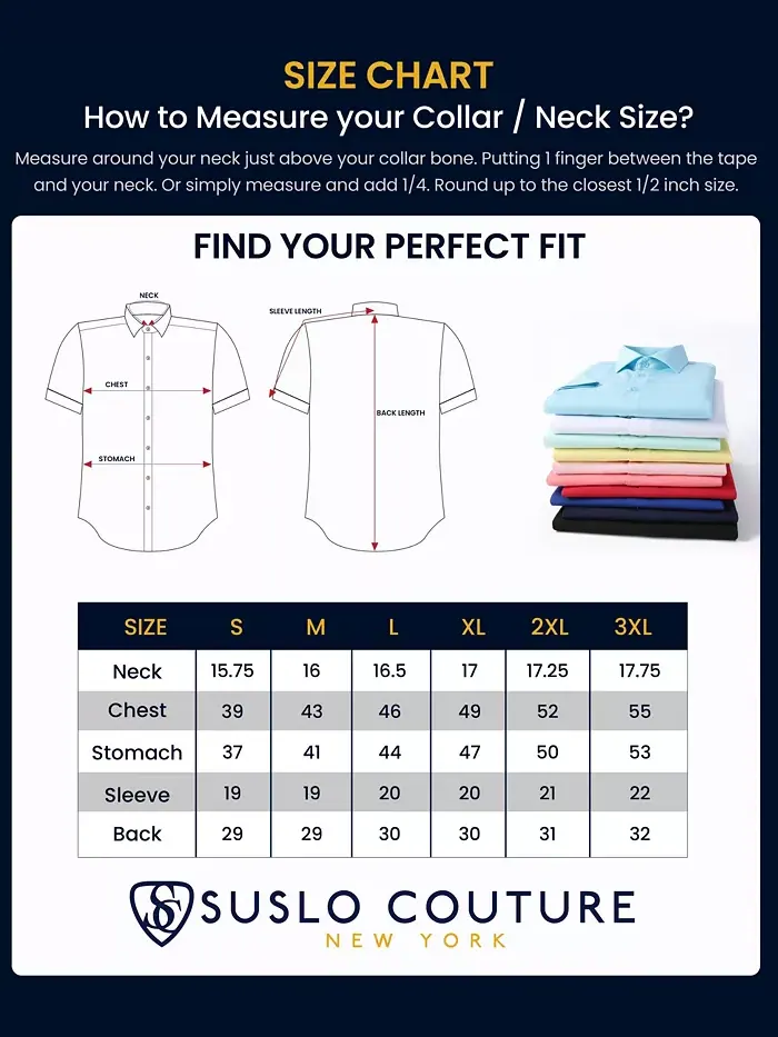 Мужская классическая рубашка с коротким рукавом Slim Fit Performance, однотонная Suslo Couture — изображение 5 из 7, красный