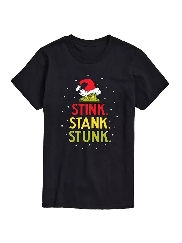 Мужская футболка с принтом Dr. Seuss The Grinch "Stink Stank Stunk" AIRWAVES — изображение 1 из 2, черный