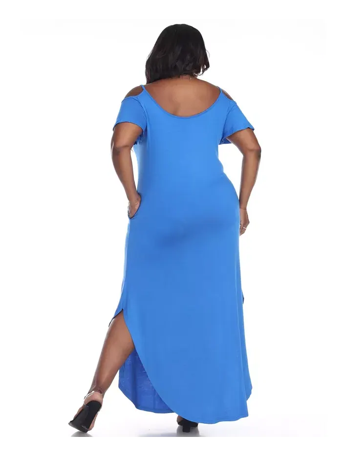 Платье макси Plus Size Lexi White Mark — изображение 2 из 3, синий