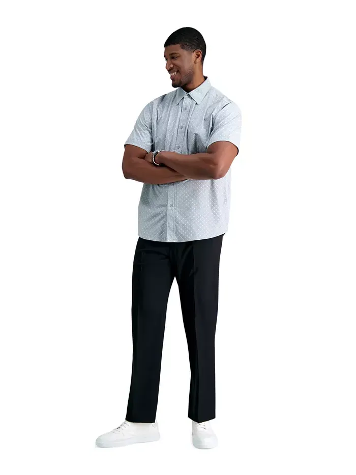 Мужские классические брюки с плоской передней частью Big & Tall Premium Comfort Stretch Haggar