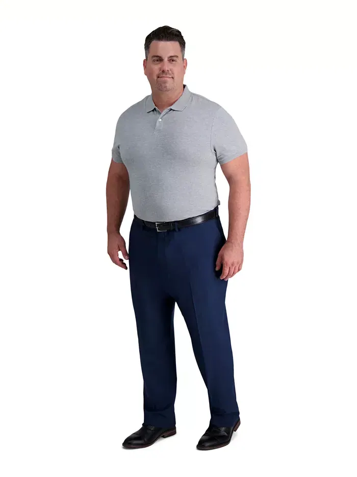 Мужские классические брюки с плоской передней частью Big & Tall Premium Comfort Stretch Haggar