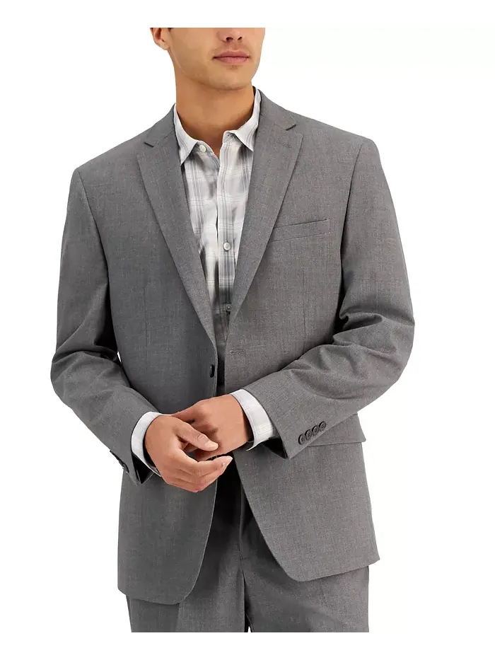 Мужской костюм Slim Fit от Andrew Marc Marc New York — изображение 3 из 6, серый