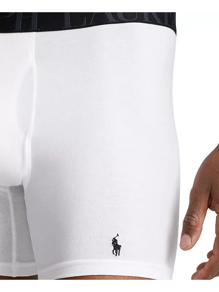 Мужские классические трусы-боксеры с эластичной посадкой, 3 шт Polo Ralph Lauren — изображение 2 из 4, синий
