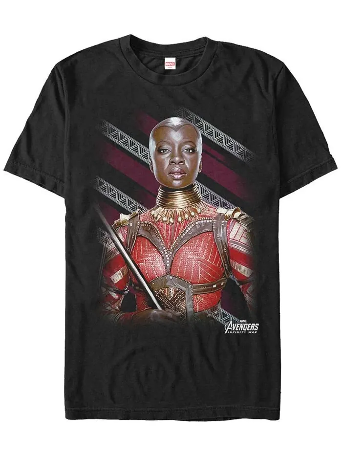 Мужская футболка Marvel The Avengers Infinity War Okoye Wakanda's Finest Warrior с короткими — изображение 1 из 1, черный