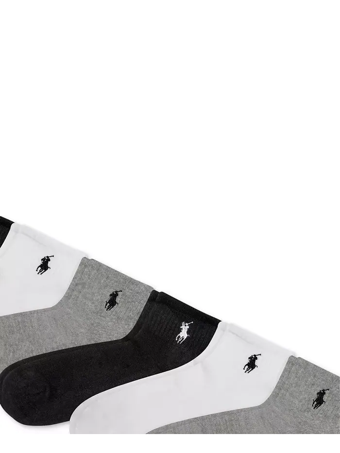 Женские носки с мягкой подушечкой, 6 пар Polo Ralph Lauren — изображение 3 из 4, серый
