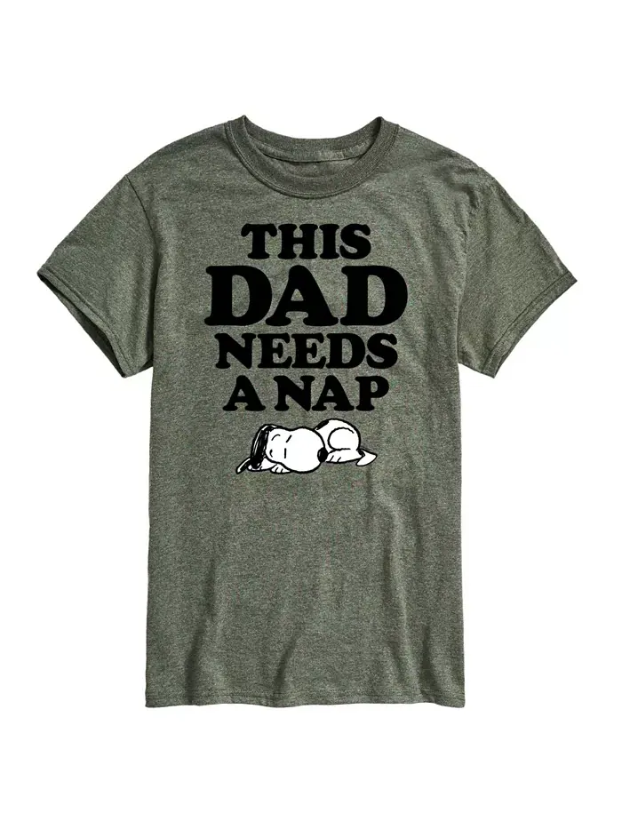 Футболка мужская с коротким рукавом Hybrid Apparel Peanuts Dad Nap AIRWAVES — изображение 8 из 8, красный