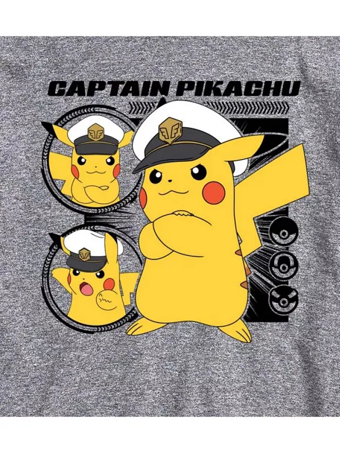 Футболка мужская с коротким рукавом Hybrid Apparel Captain Pikachu AIRWAVES — изображение 2 из 8, приглушенный