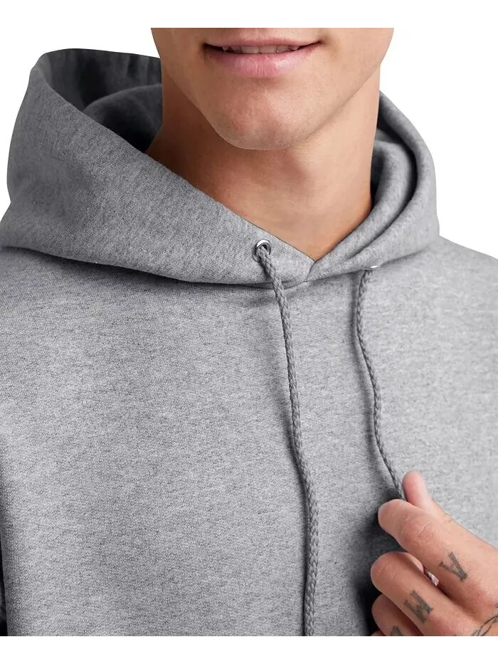 Мужская худи из тяжелого флиса Ultimate Hanes — изображение 4 из 5, серый