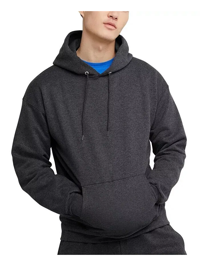 Мужская худи из тяжелого флиса Ultimate Hanes — изображение 1 из 5, темно-серый