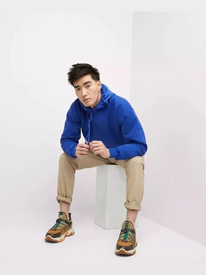 Мужская худи из тяжелого флиса Ultimate Hanes — изображение 1 из 5, синий