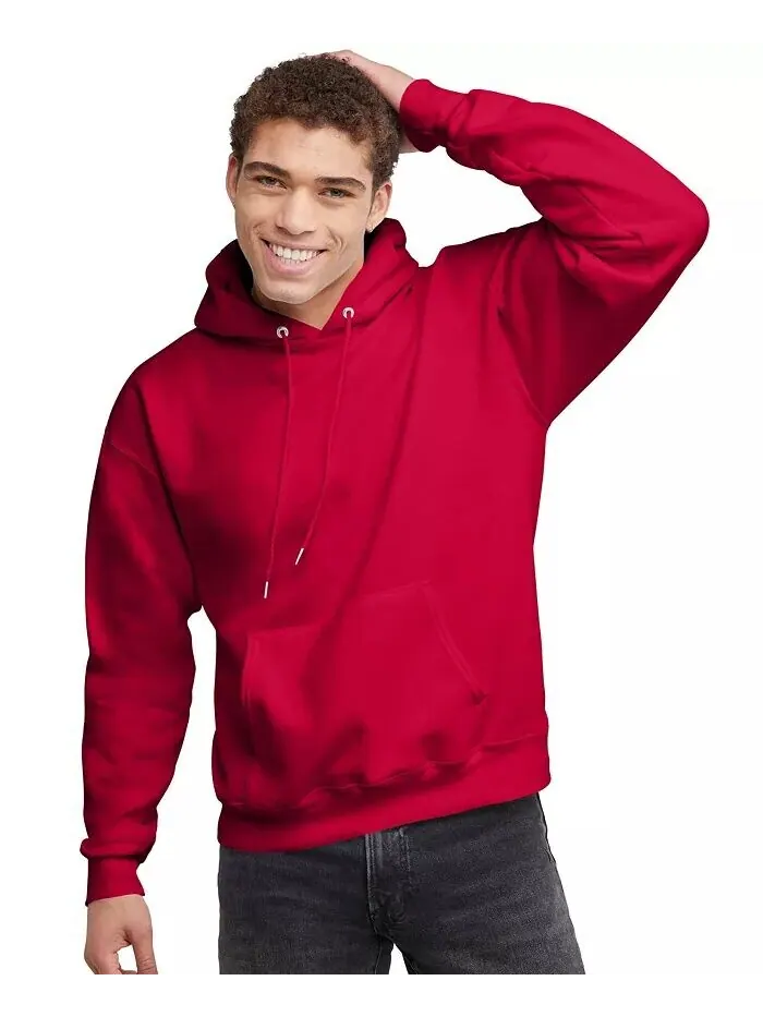 Мужская худи из тяжелого флиса Ultimate Hanes — изображение 10 из 10, красный