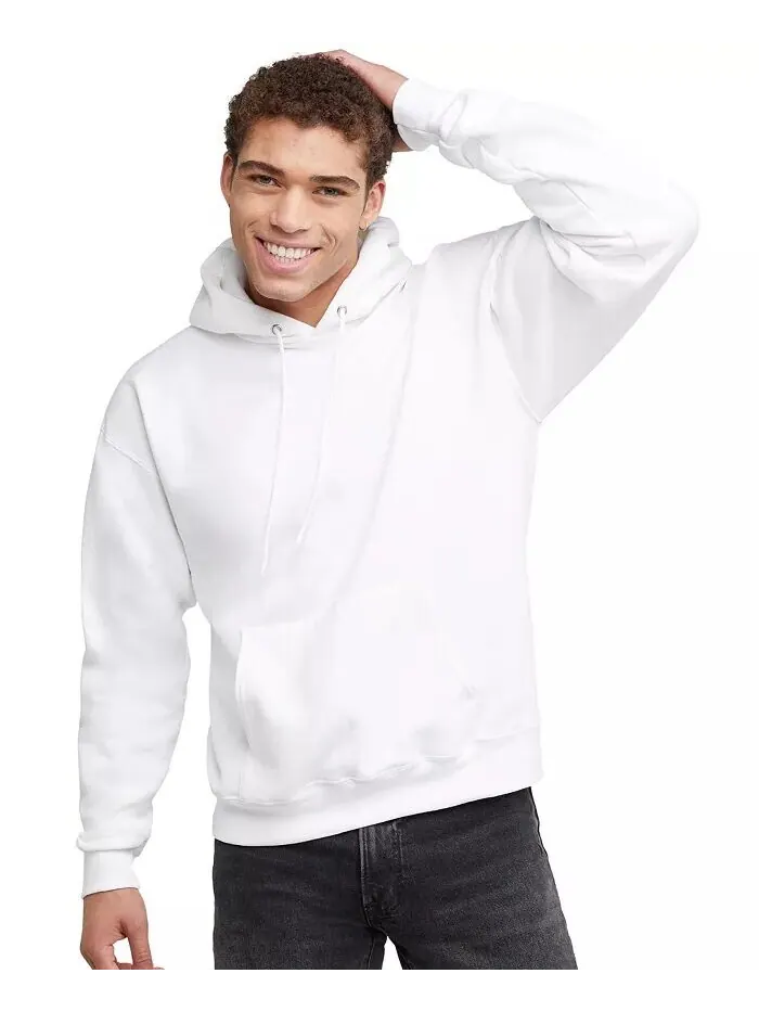Мужская худи из тяжелого флиса Ultimate Hanes — изображение 3 из 5, белый