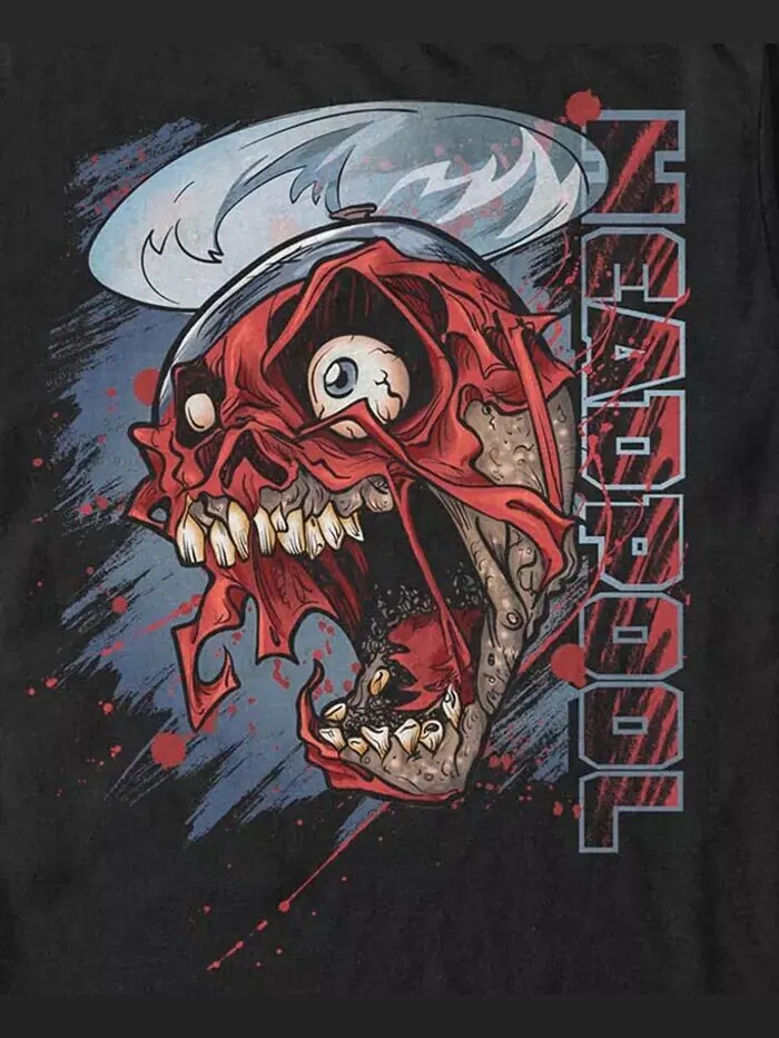 Мужская футболка с коротким рукавом Headpool Head Fifth Sun — изображение 3 из 3, черный