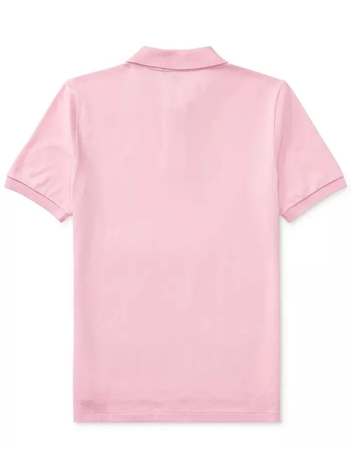 Рубашка-поло из хлопковой сетки с логотипом для мальчиков Big Boys Polo Ralph Lauren — изображение 2 из 2, розовый