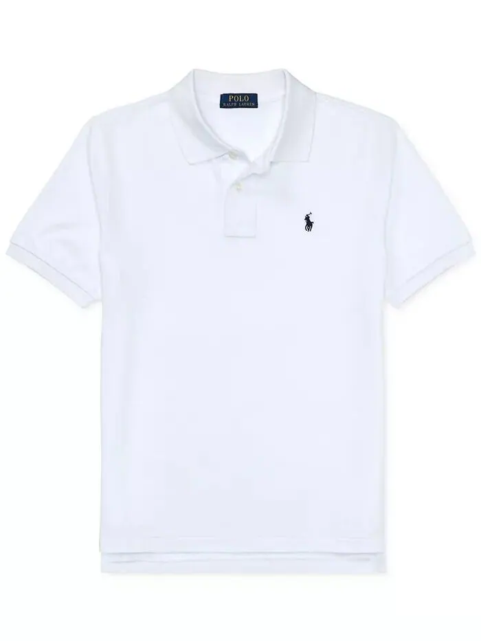 Рубашка-поло из хлопковой сетки с логотипом для мальчиков Big Boys Polo Ralph Lauren — изображение 7 из 10, желтый