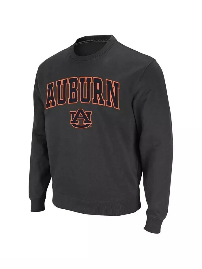 Мужская толстовка Auburn Tigers с круглым вырезом и логотипом Colosseum — изображение 2 из 7, темно-серый