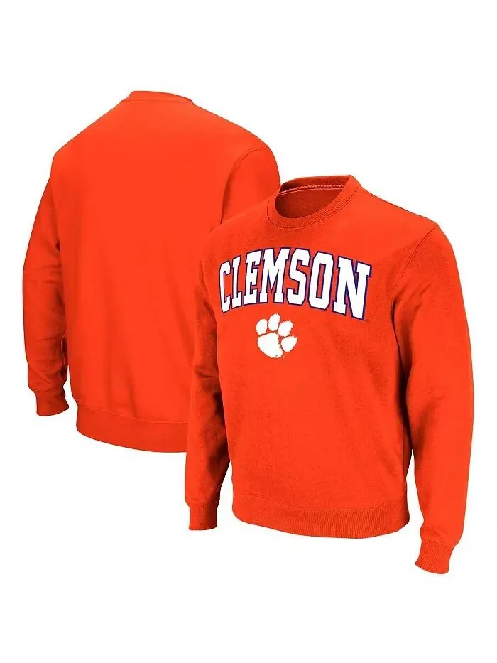 Мужская толстовка-пуловер Clemson Tigers Arch & Logo Colosseum — изображение 1 из 3, оранжевый