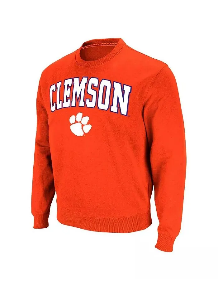 Мужская толстовка-пуловер Clemson Tigers Arch & Logo Colosseum — изображение 2 из 3, оранжевый