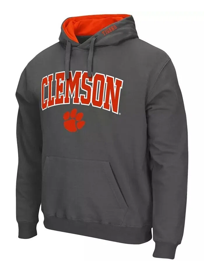 Мужская толстовка с капюшоном Clemson Tigers Arch and Logo 3.0 Colosseum — изображение 6 из 6, фиолетовый